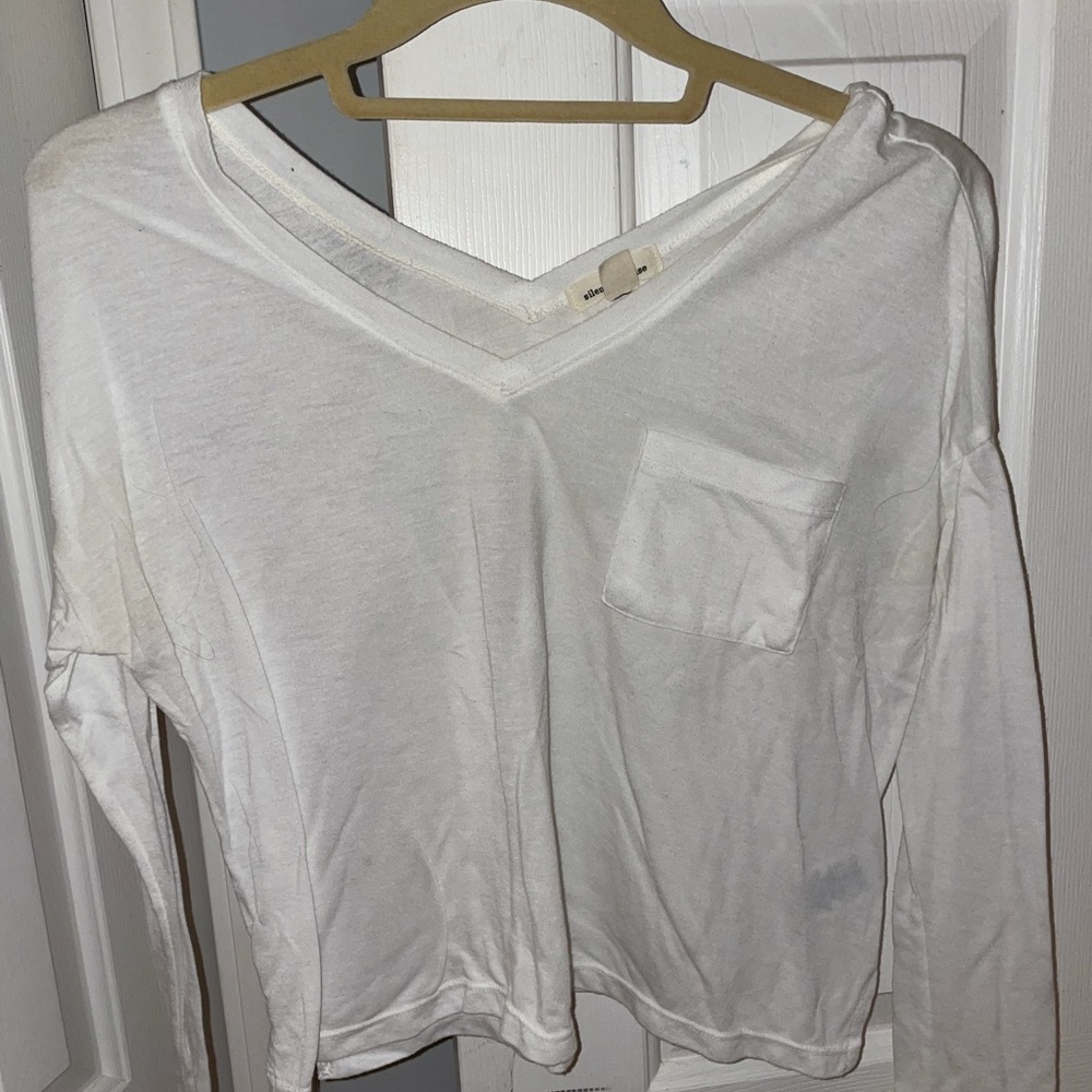 Urban outfitters white longe sleeve top